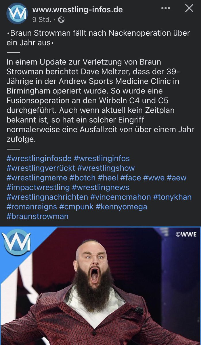 Scheiße! 

#WWE #BraunStrowman