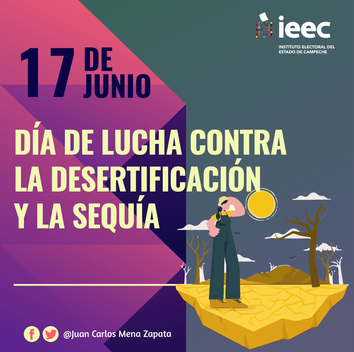 JuanCarlosMenaZ's tweet photo. #Mujer. 
#SusTierras. 
#SusDerechos.  

El Día Mundial de Lucha contra la Desertificación y la Sequía reconoce que son problemas que afectan a todo el mundo 🌎, y que es preciso que la comunidad internacional #tome #medidas para #luchar contra la #desertificación y la #sequía. https://t.co/2XM7w0aOeP