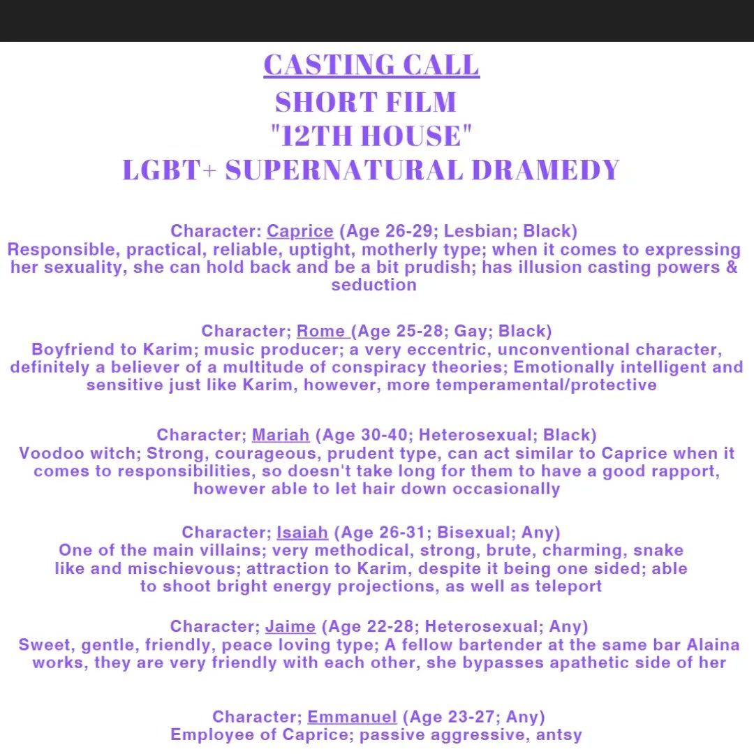vipbound's tweet photo. So...I'm doing a thing 😁. I'm aiming to bring a passion project to life and cultivate a space for those who typically aren't given the shine they deserve in the genre!! Super excited about this! NOW casting!! #castingcall #atlantaactors
#atlcasting #actors #LGBTQ #castingatl https://t.co/JMun03S8tO