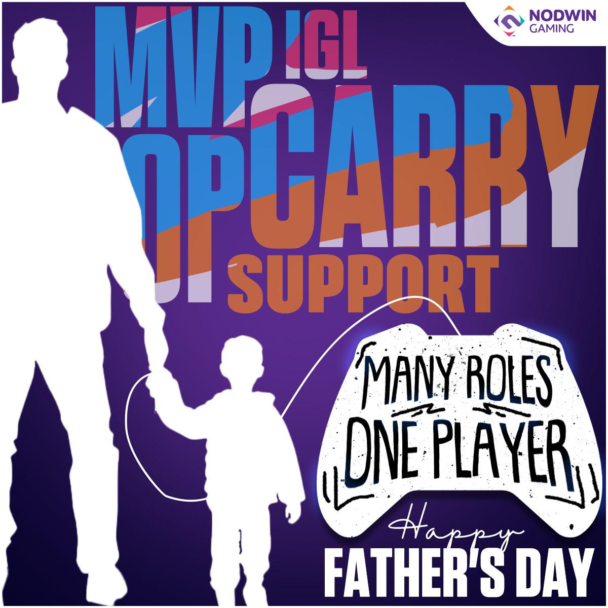 NodwinGaming's tweet photo. To the ones who ensure you stay on top of your game😎❤️✨ #HappyFathersDay
#FathersDay #manyroles #oneplayer #mvp #igl #op #carry #support https://t.co/6kKoozE8Be