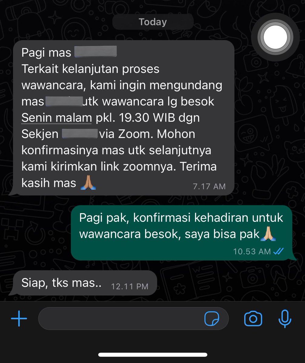 Di Interview kerja : 
Sama HRD ❌
Langsung sama sekjen ✅✅

Tolongin gimana ini aku merinding disko 😭😭