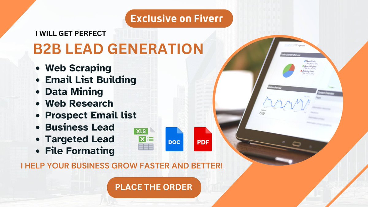 ArAshikuzzaman's tweet photo. @ArAshikuzzaman 🔥 Exciting News for B2B Marketers! 🔥
🌟 Supercharge Your Lead Generation with Cutting-Edge B2B Services! 🌟
Visit my service: https://t.co/ZfMdVy3ORj
#B2BLeadGeneration #BusinessGrowth #DataAnalytics #fiverr #fiverrseller https://t.co/4a6x5GzTM9