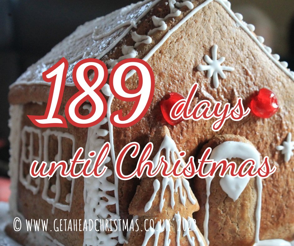 189 Days or 190 sleeps until Christmas #Christmas #getaheadchristmas #gettingexcited #Christmas2023 #ChristmasCountdown