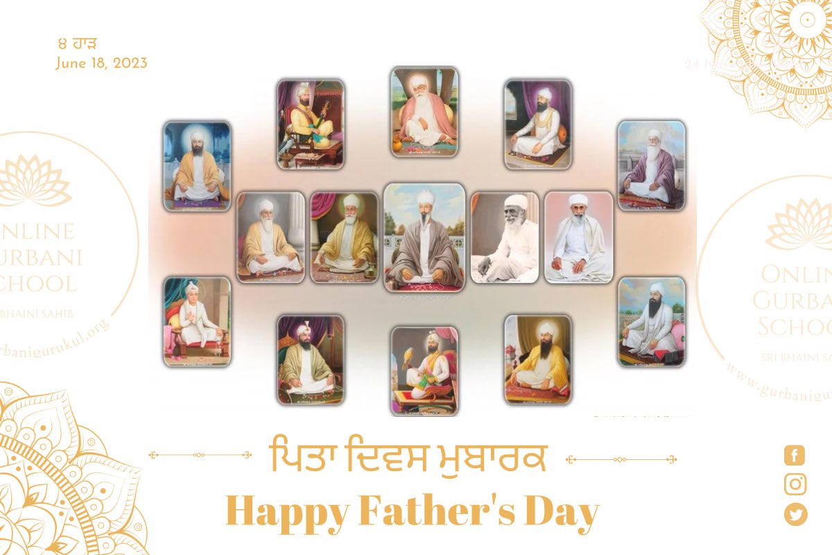 NamdhariC's tweet photo. ✨Happy Father's Day✨
Swipe Right to Learn the Shudh Uchaaran (Accurate Pronunciation)✨🔊
VoiceOver: @shamsinghusa 
.
#FathersDay 
#gurbani #waheguru #love #ji #sikhism #hanuman #sikh #punjab #singh #sikhi #gurugranthsahibji #gurunanakdevji #gurbaniquotes #amritsar https://t.co/SYkrFqYoNS