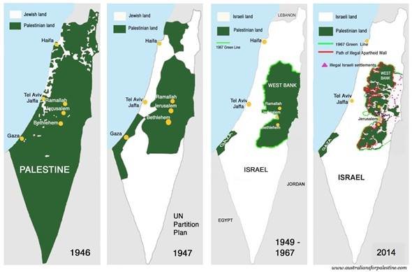 @ebreieisraele Visto che ti pregi di fare informazione su Israele, mi spieghi l'evoluzione di queste cartine.