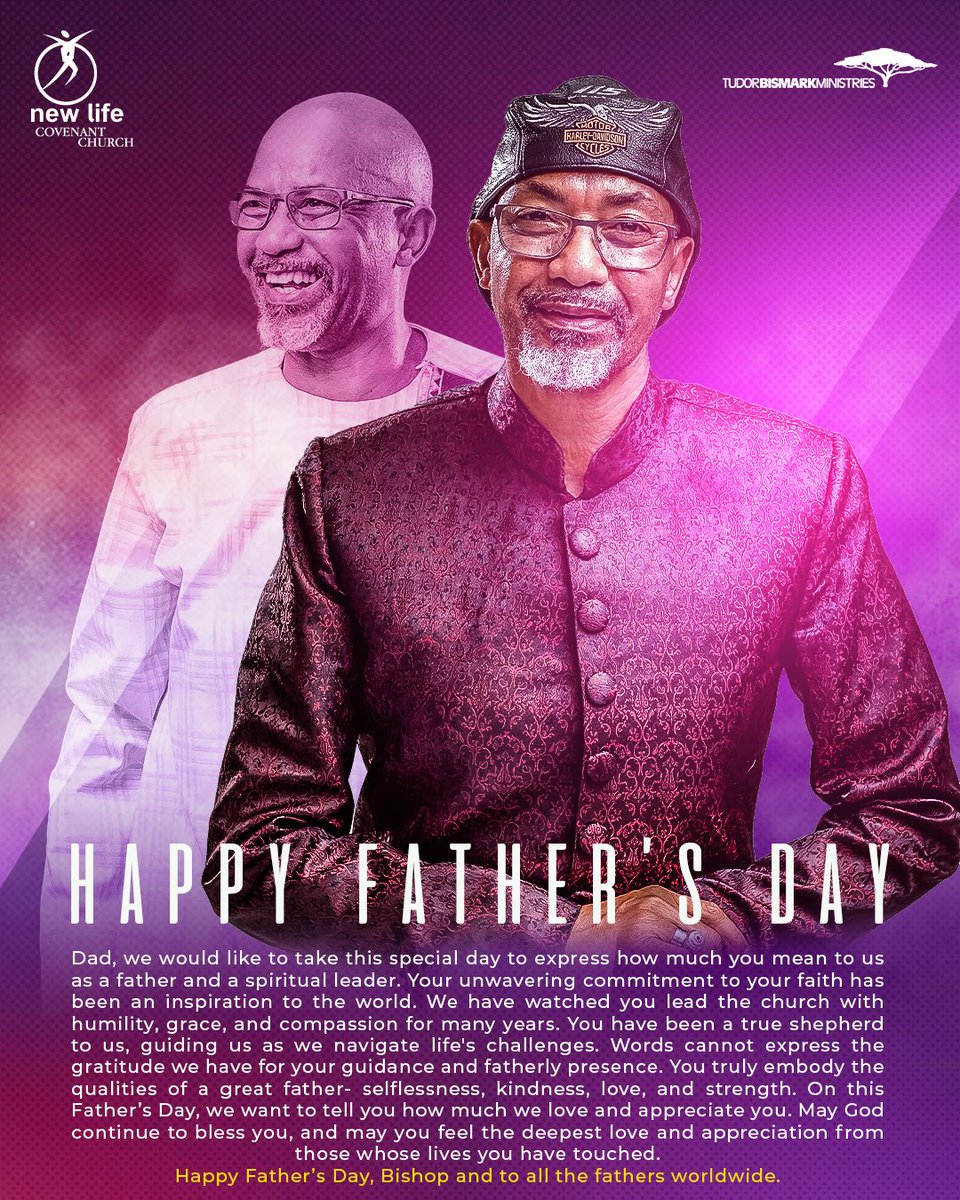 Happy Father’s Day, Bishop and to all the fathers worldwide. #HappyFathersDay #TudorBismark