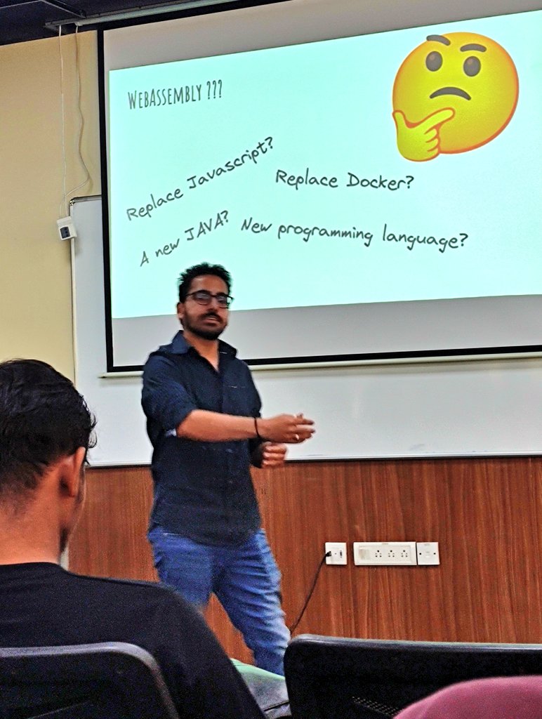 p_parvez's tweet image. Excited to kick off our event with the brilliant @SaiyamPathak as our first speaker! He delved into the world of WebAssembly (WASM) and highlighted its profound significance, showcasing its insightful features and diverse applications. 
 #cncfthane #wasmmumbai  #cncf