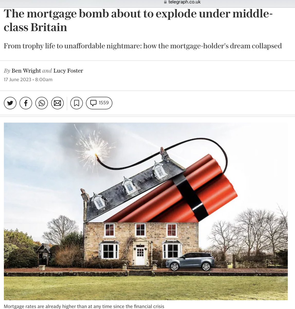 paullewismoney's tweet photo. Couple with £5.25m mortgage in difficulties, reports Telegraph and claims they are middle class! https://t.co/ElBwNZV2Ce https://t.co/05zM6BBCRf