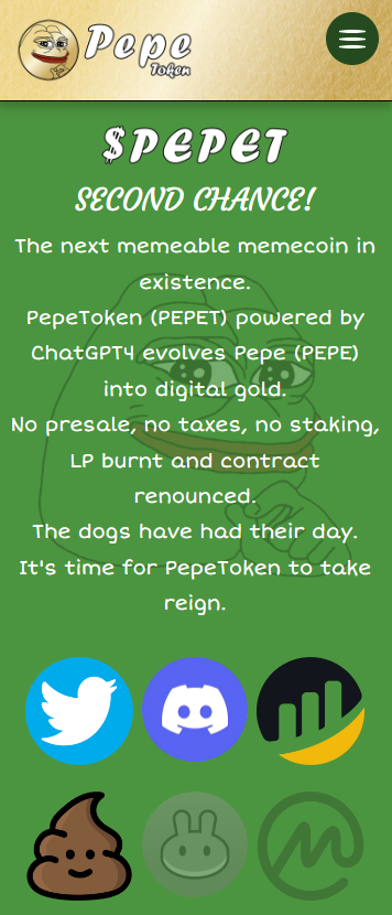 PepeTknbsc's tweet photo. We ( I and GPT4 ) finally have a smartphone site!
Next, we will start creating on the PC site.
Please stay tuned!
#GPT4 #SPsite #PCsite #OfficialSite #CreateSite #Webdesign #coding #programmingmemes #programming #PEPEsite https://t.co/vWcPEwCumP