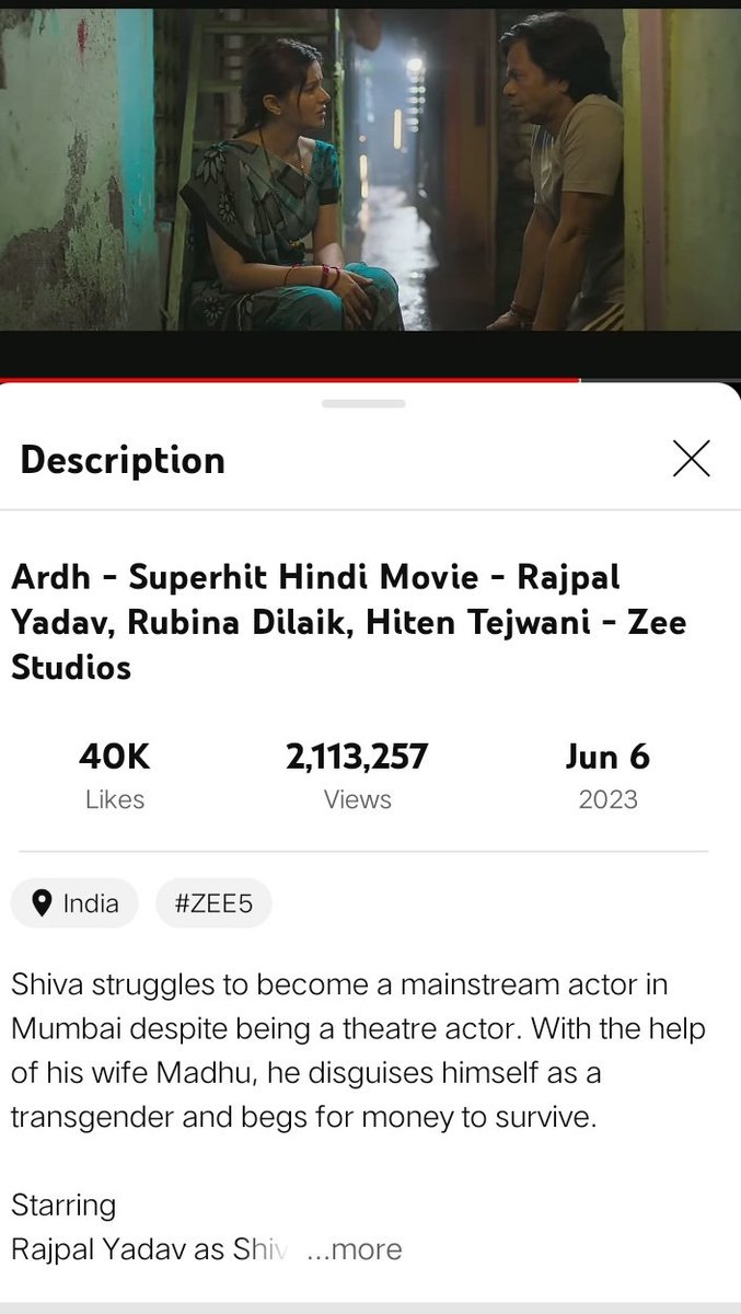2.1M views on YouTube on superhit movie ARDH #RubinaDilaik #RubiHolics @RubiDilaik @rajpalofficial Still not watched here is the link youtu.be/00p8KRdm_4s