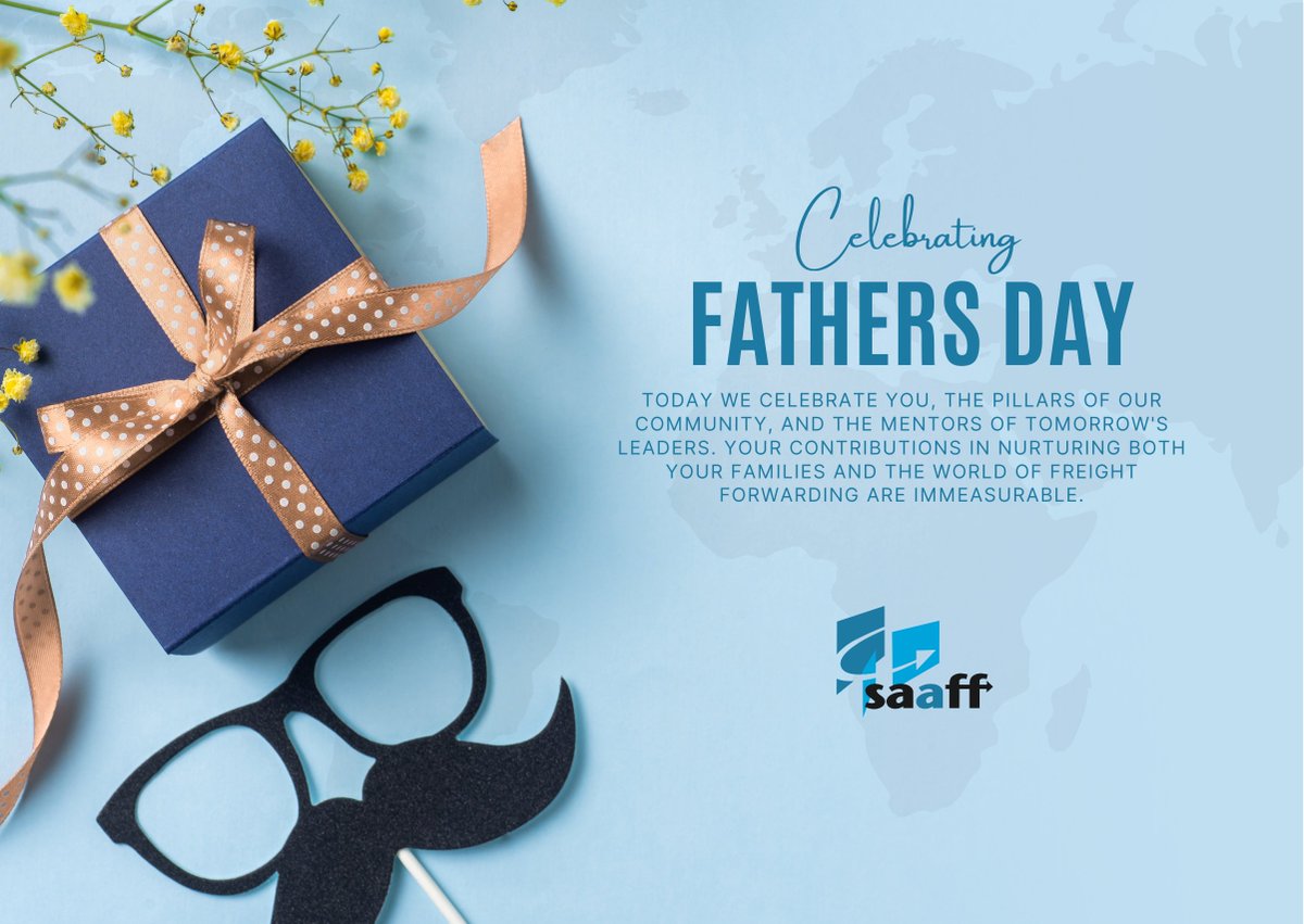 SAAFF_News's tweet photo. 👔 Happy Father's Day from #SAAFF!
To all the fathers in our freight forwarding community, thank you for the strength, guidance, and wisdom you share. Your tireless efforts and dedication not only enrich your families but also drive our industry forward.
Today we celebrate you, the pillars of our community, and the mentors of tomorrow's leaders. Your contributions to nurturing both your families and the world of freight forwarding are immeasurable.
Wishing every dad a day filled with love, joy and lots of relaxation. You deserve it! 💙
#FathersDay #SouthAfrica #FreightForwarding #SAAFF #thankyou #leaders #community
