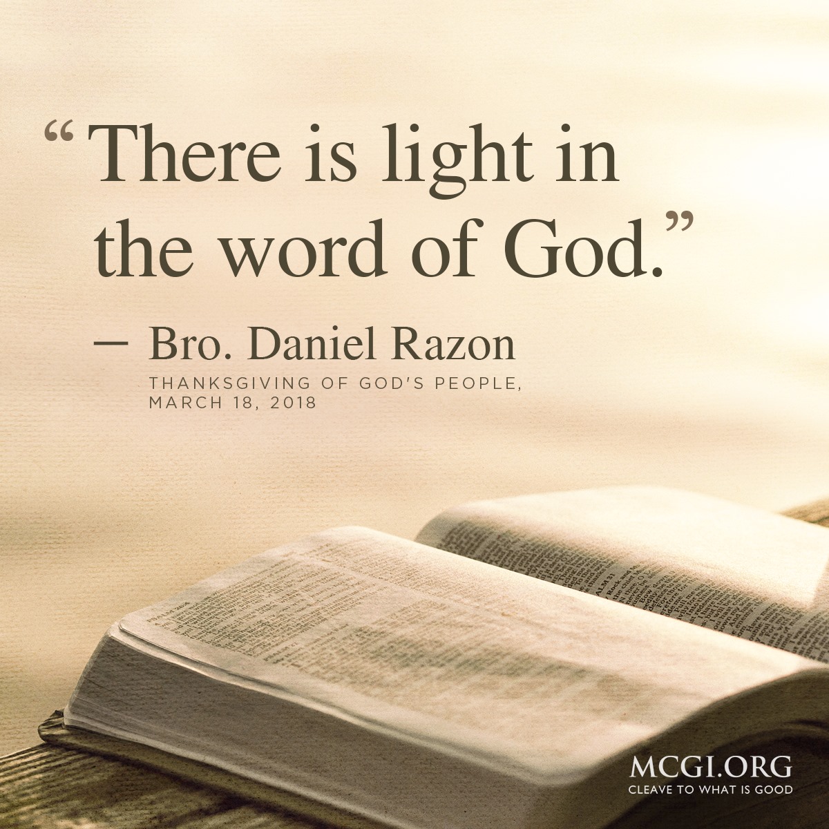 'There is light in the word of God.'

— Brother Daniel Razon

The Church Built by God
#PureDoctrinesOfChrist