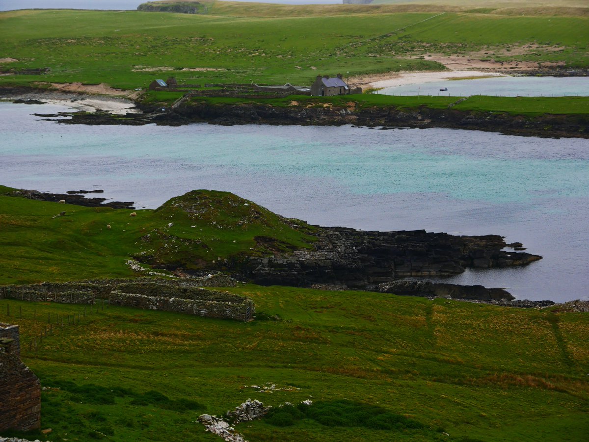 Finally the ruinous yet beautiful Noss Sound Broch, facing out towards the Isle of Noss on the edge of Bressay, Shetland

 #AncientSiteSunday