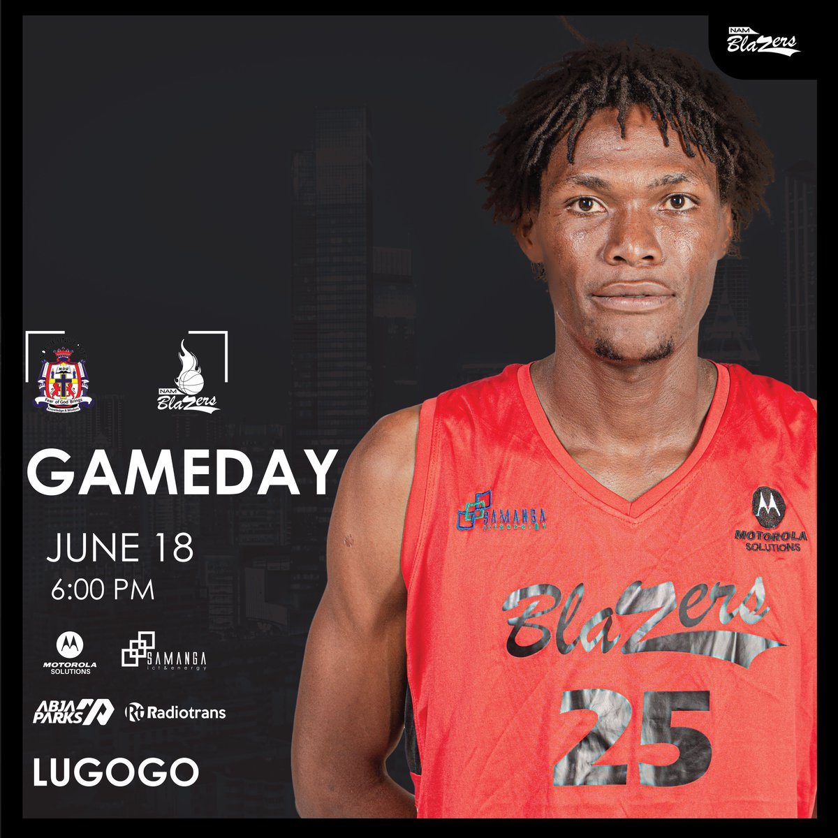 Gameday is here.

#JoinTheBlazers2023|| #SamangaIct&energy || #Motorolasolutions || #RadioTrans || #AbjaEstates || #Abjaparks