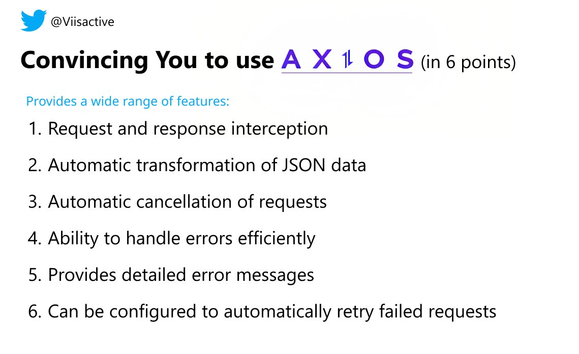 Why AXIOS API call? #webdev