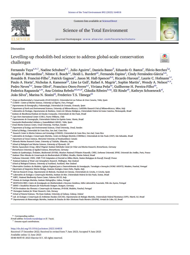 Time to start filling the still huge knowledge gaps regarding rhodolith beds, @I_Olive_S @bosch_nestor @jhallspencer @HLBurdett @nick_kamenos @FedRaga @FilhoFrancini @AngBernardino @RafaelMagris @vpenafreire #rhodolith #maerl Share Link: authors.elsevier.com/c/1hGaZB8ccyZih