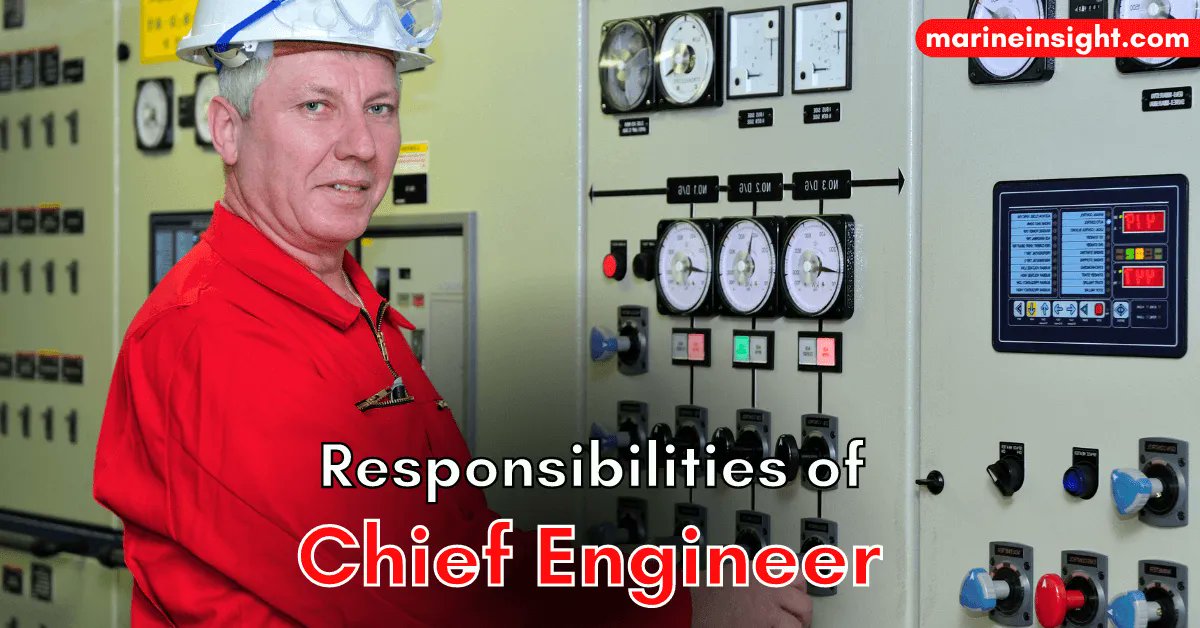 MarineInsight's tweet photo. What are the Responsibilities of Chief Engineer Under SOLAS? 

...Check Out this article 👉https://t.co/2FxQPLWtLG 

#ChiefEngineer #SOLAS #Shipping #Maritime #MarineInsight #Merchantnavy #Merchantmarine #MerchantnavyShips https://t.co/zIQBvUMLU6