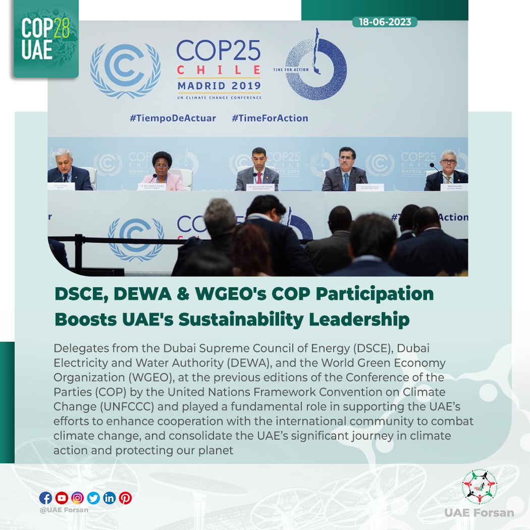DSCE, #DEWA & WGEO's #COP Participation Boosts #UAE's #Sustainability Leadership 
#DSCE #WGEO #GreenEconomy #ClimateAction #YearOfSustainability #MOCCAE #COP28UAE #TodayForTomorrow #ClimateChange #TimeForAction 
@COP28_UAE
@uaeclimateenvoy
@DubaiSCE
@DEWAOfficial
@wgeoorg
@UNFCCC