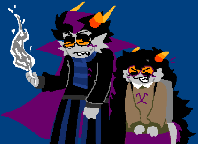 somebitchonline's tweet photo. pathteic losr a,nd his autistic trams sist r!! >_< (she is. so so sily)

#HOM3STUCK #Homestuck #eridanampora https://t.co/Ht2CGMJCsn