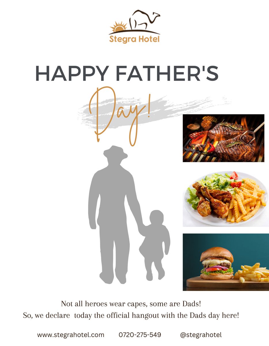 A very #happy #FathersDay to all the Dads! The Dads definitely bring the spice, joy, and provide a safe home for the kids. So, we declare today a #HangoutWithTheDads Day here at @stegrahotel. 
Dads want to eat, so, no to socks & wallets gifts! #happyfathersday2023 #VisitStegra