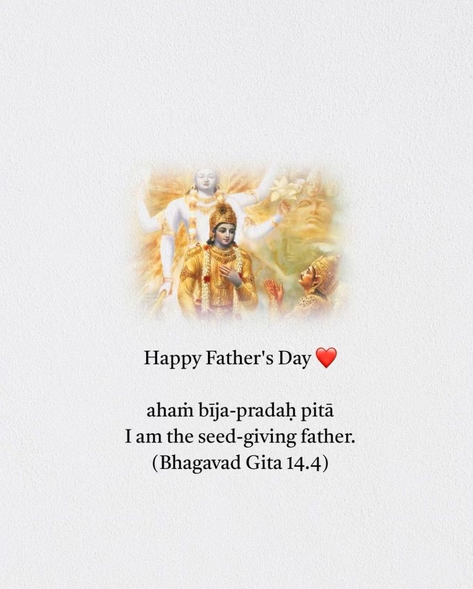Geetashloks's tweet photo. Jai Shree Krishna 🪷

#FathersDay https://t.co/tHCnf137cP