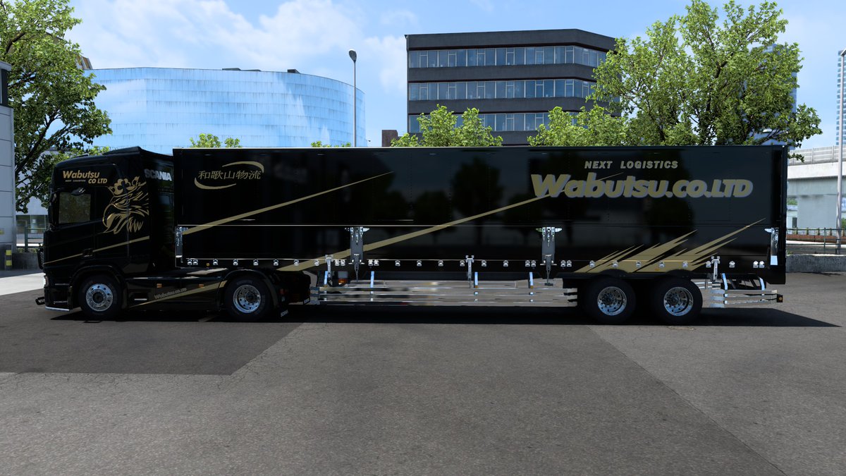 starforce1128's tweet photo. Wabutsu再現シリーズ
Modeling : 整備士さん
Skin : starforce1128
#ETS2 #wabutsu #SCANIA #ETS2jp
黒のグリフィン仕様のデザインです
シンプルなデザインですがバエます https://t.co/JZrRvEP2z0
