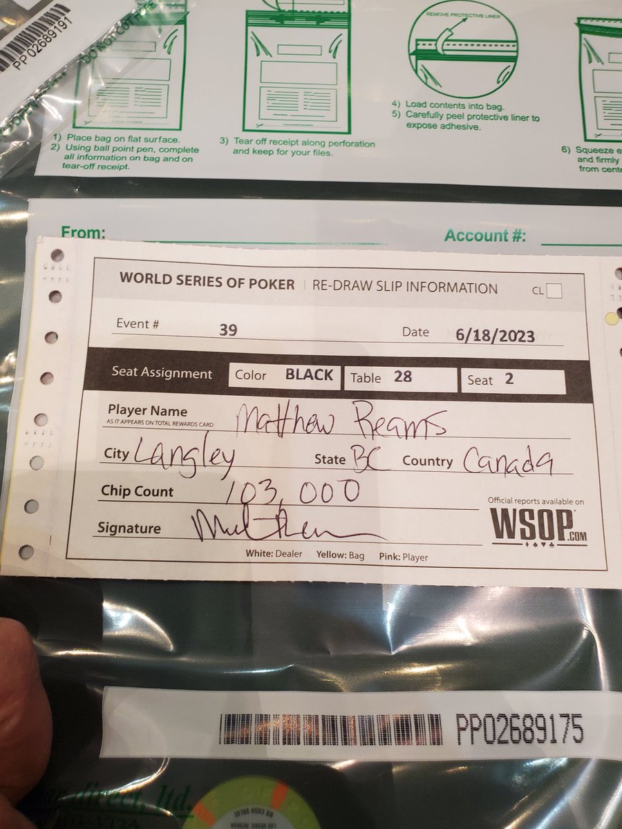 MattR151's tweet image. Bagged 103k.  On to day 2.  LFG!  #pfa39 #monsterstack #wsop