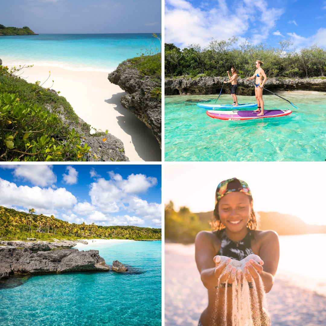 Let's go to the island of #Lifou, in #NewCaledonia, to show you the magnificent #Peng beach. Get ready to be transported to a real corner of #paradise where the blue of the #ocean blends with the wild beauty of #nature. Watch the #sunset from this magnificent #beach!😍