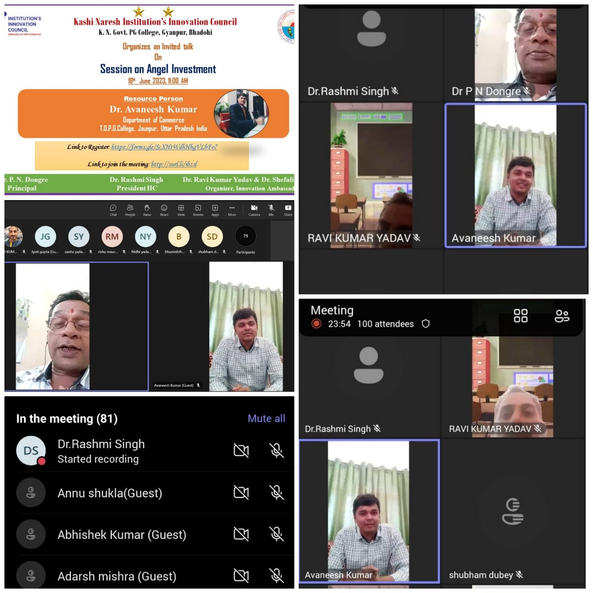 KnpgPrincipal's tweet photo. Online session on Angel investment under aegis of IIC https://t.co/DDK6KhTKnO