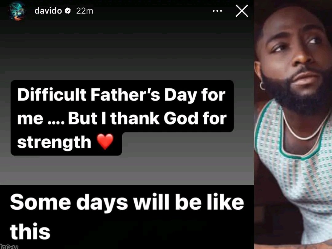 It’s a difficult Father’s day for me but I thank God- Davido writes as the world celebrates Father’s day today June 18