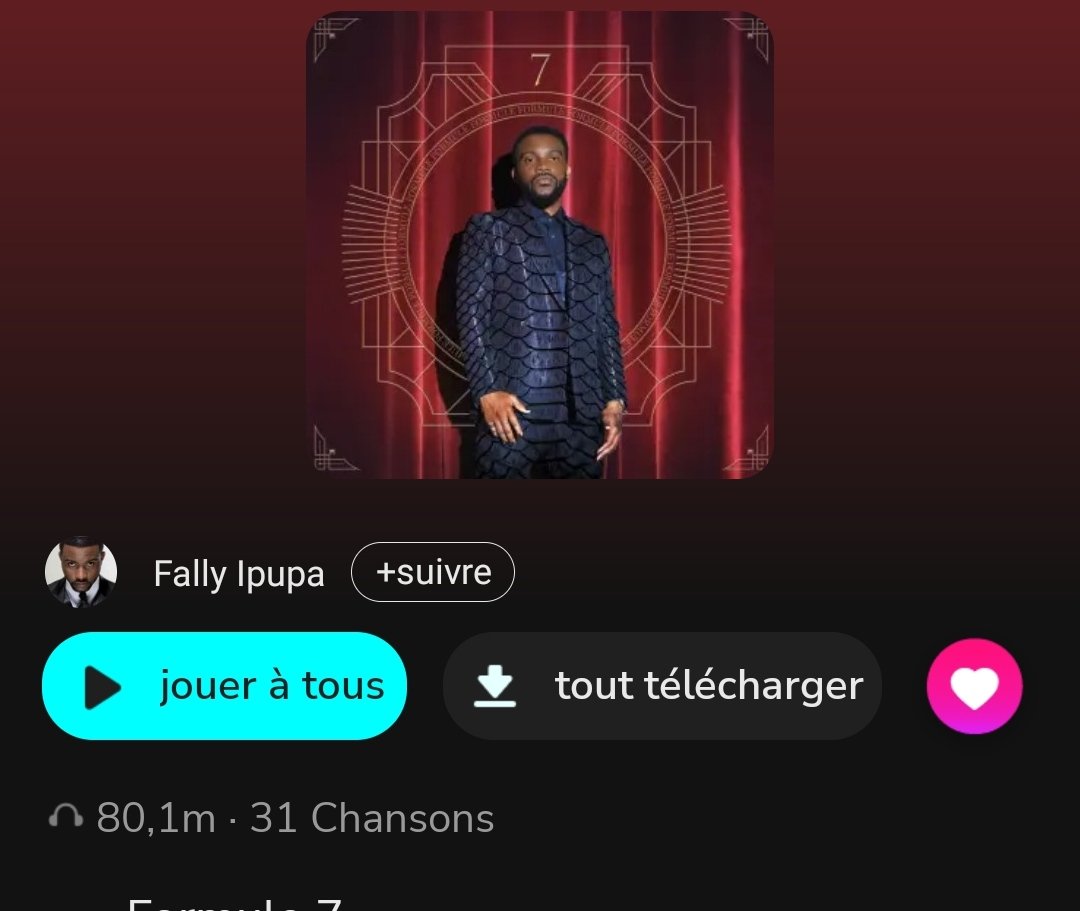 FredyMtoto243's tweet image. Formule 7
@fallyipupa01 
80M uniquement sur @BoomplayMusic  🔥

#formule7 #AIGLE #mobutu 
@fallyipupa_news