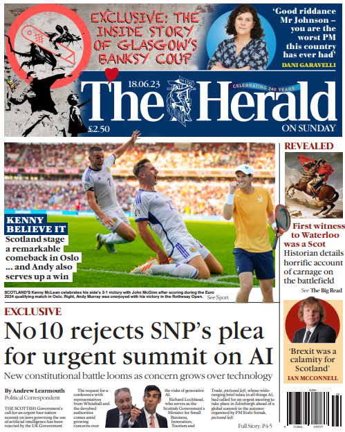 A look at today's @heraldscotland print front page, thanks to @BillBain23 and our excellent production team.