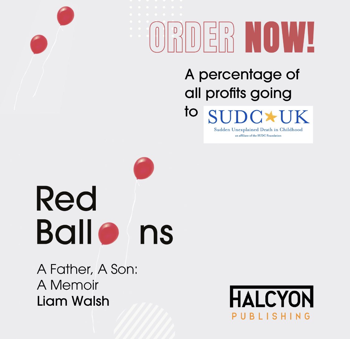 liampw's tweet photo. Proud #FathersDay2023 ‘Red Balloons: A Father, A Son’ publication day for me 🎈 

Thank you so much to Ad and Rob @HalcyonPublish1 for making this happen 🎈

Each sale benefits @SUDCUK1 🎈

Order here > https://t.co/3jPDCyycfR 🎈 https://t.co/6oyCU3UjQ2