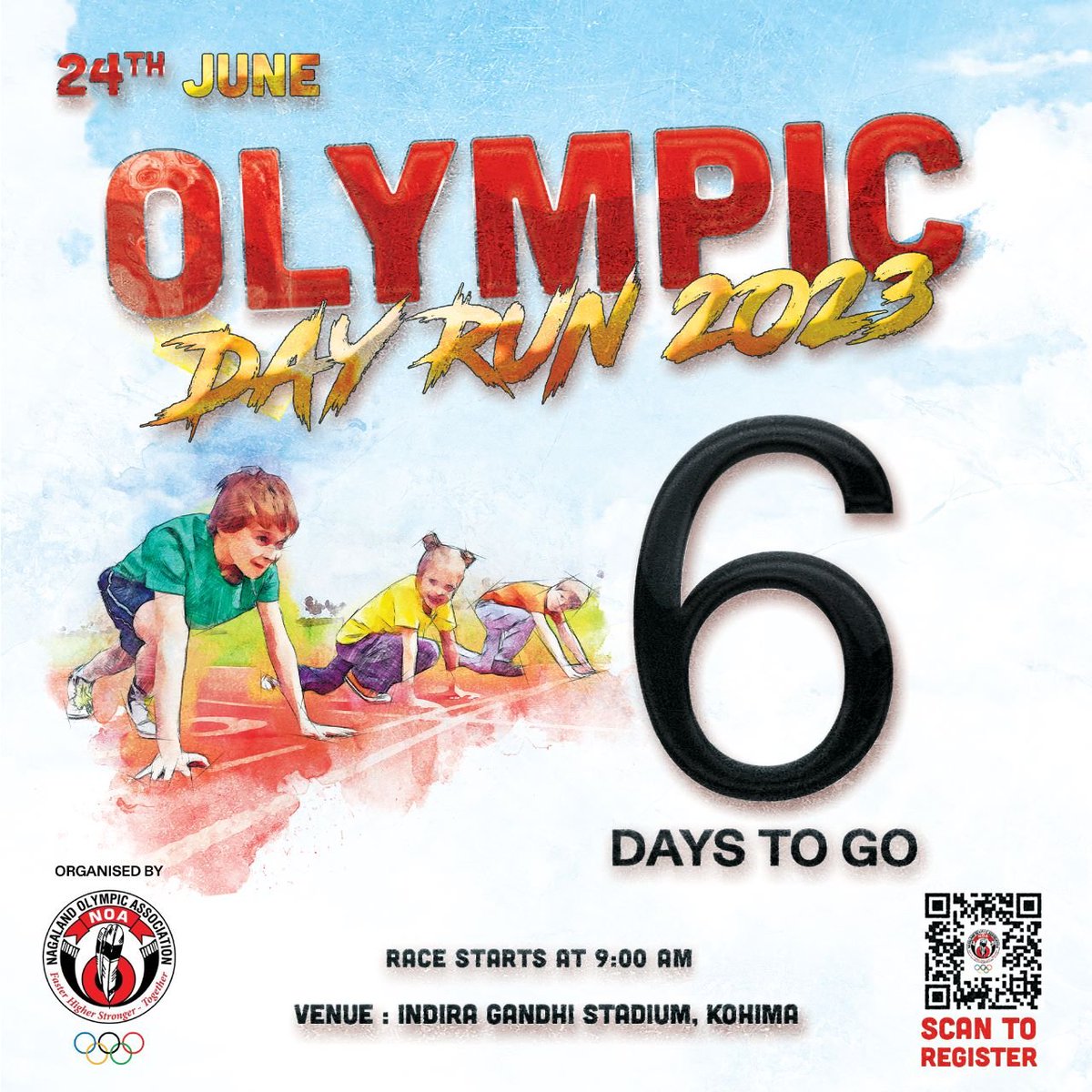 Nagaland Olympic Association on Twitter "🏃 Countdown to Olympic Day Run 2023 🎉 Only 6 Days Left