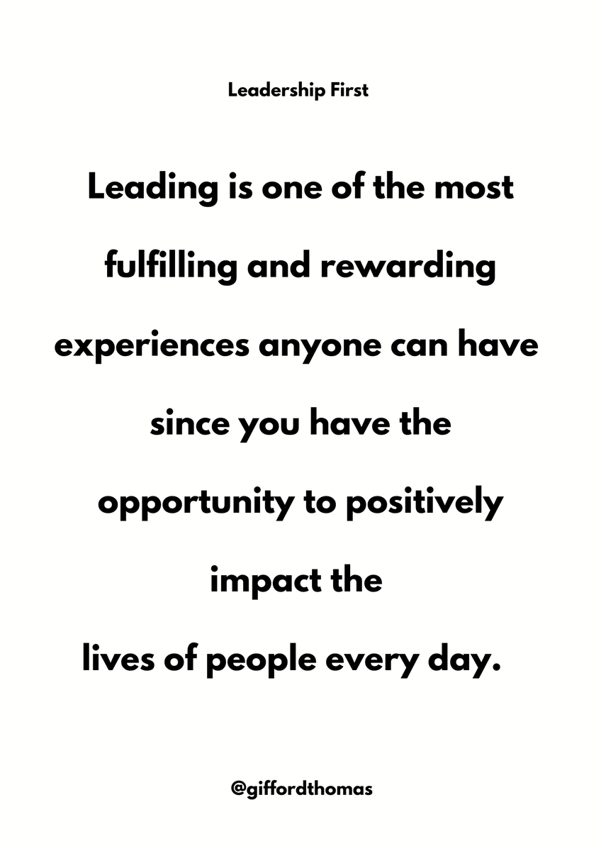 Leadership will have its challenging days, but the satisfaction of knowing that you are impacting and making a difference every day far outweighs any challenge on any given day.