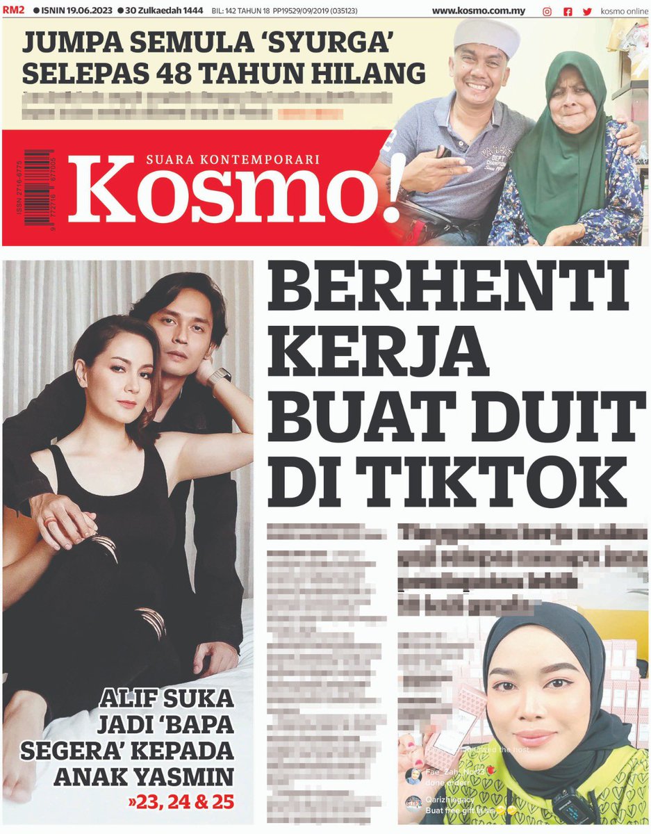 kosmo_online's tweet photo. Laporan muka depan akhbar Kosmo! esok (Isnin)
Jangan lupa dapatkan naskhah anda di kedai berhampiran
#kosmoisnin #belikosmo https://t.co/DVeXTegXHH