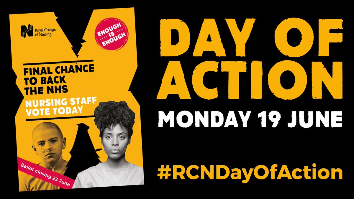 Tomorrow, we'll be in workplaces across England and calling on all members to do their bit to get every final vote cast in the #RCNStrike ballot. 

Tweet us your photos to show others how to be involved, using #RCNDayOfAction.