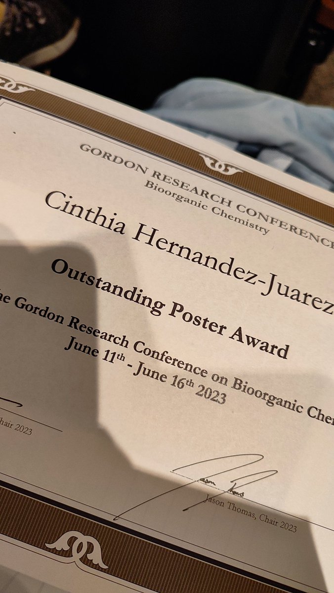 Such a great experience! My first Gordon Research Conference was amazing. Thanks a lot for the support of all my group <a href="/JimenezLab1/">BioCheLa - UNAM</a> since I started my way in Organic ChemBio and also thanks to <a href="/iquimicaunam/">Instituto de Química</a> 
#GordonResearchConference #BioOrganicChemistry #PhD