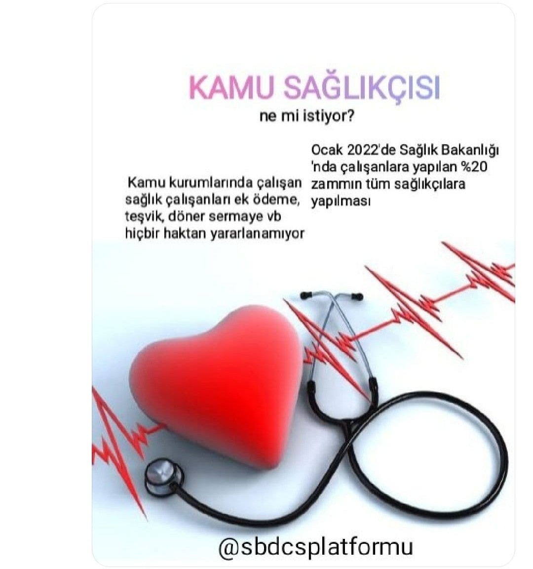 haticemoztk's tweet photo. @drfahrettinkoca Sayın bakanım bizim için çok değerlisiniz, sizinde babalar gününüz kutlu olsun,kamu kurumlarında çalışan hekim dışı sağlık çalışanları olarak sizden çözüm bekliyoruz,bütün değerlerin sizin için önemli olduğunu ve  görmezden gelmediğinizi biliyoruz @sbdcsplatform #bizdesağlıkçıyız https://t.co/LqBWzZyT7P