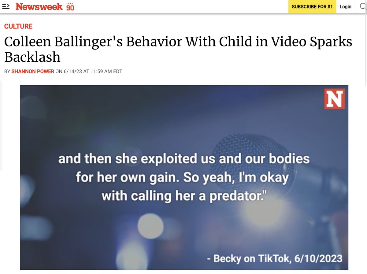 And this, via @Newsweek 

#ColleenBallinger #MirandaSings @LiveNation 
@axs