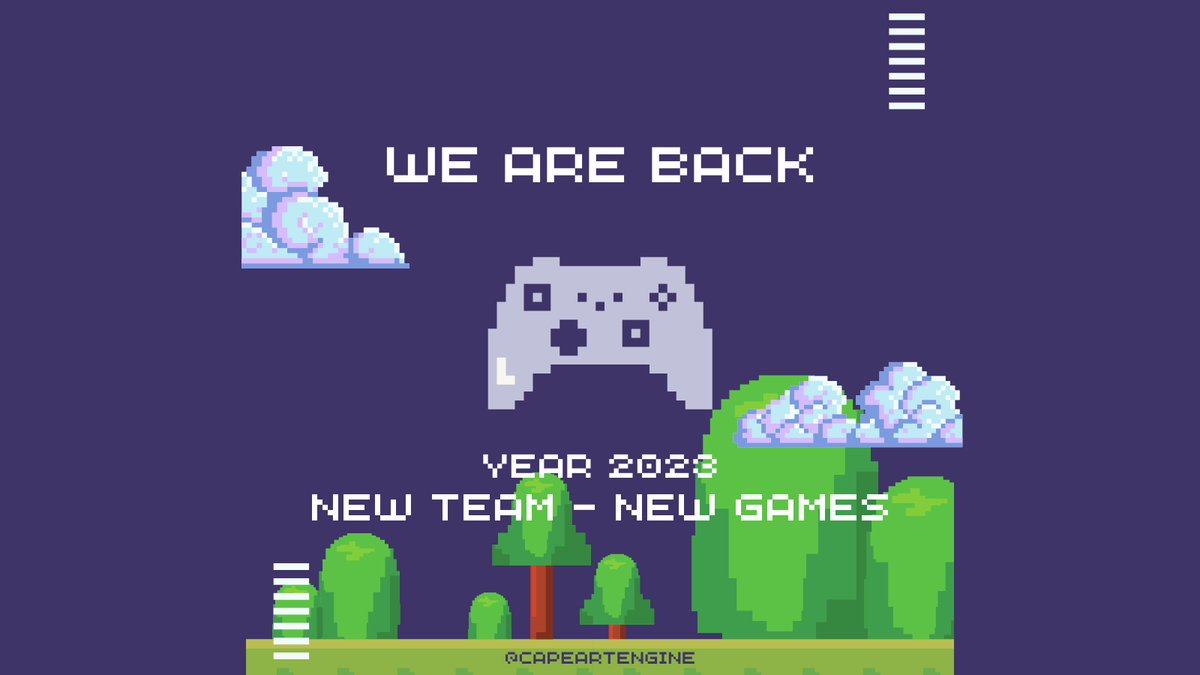 CapeArtEngine's tweet photo. 🚀 Exciting News! Cape Art Engine is back in 2023 with a new team and thrilling mobile games! Get ready for epic adventures and next-level gaming experiences. #CapeArtEngine #MobileGaming2023 #NewTeamNewGames #GamingRevolution #NextLevelGaming #GetYourGameOn https://t.co/hUWVchJnK0