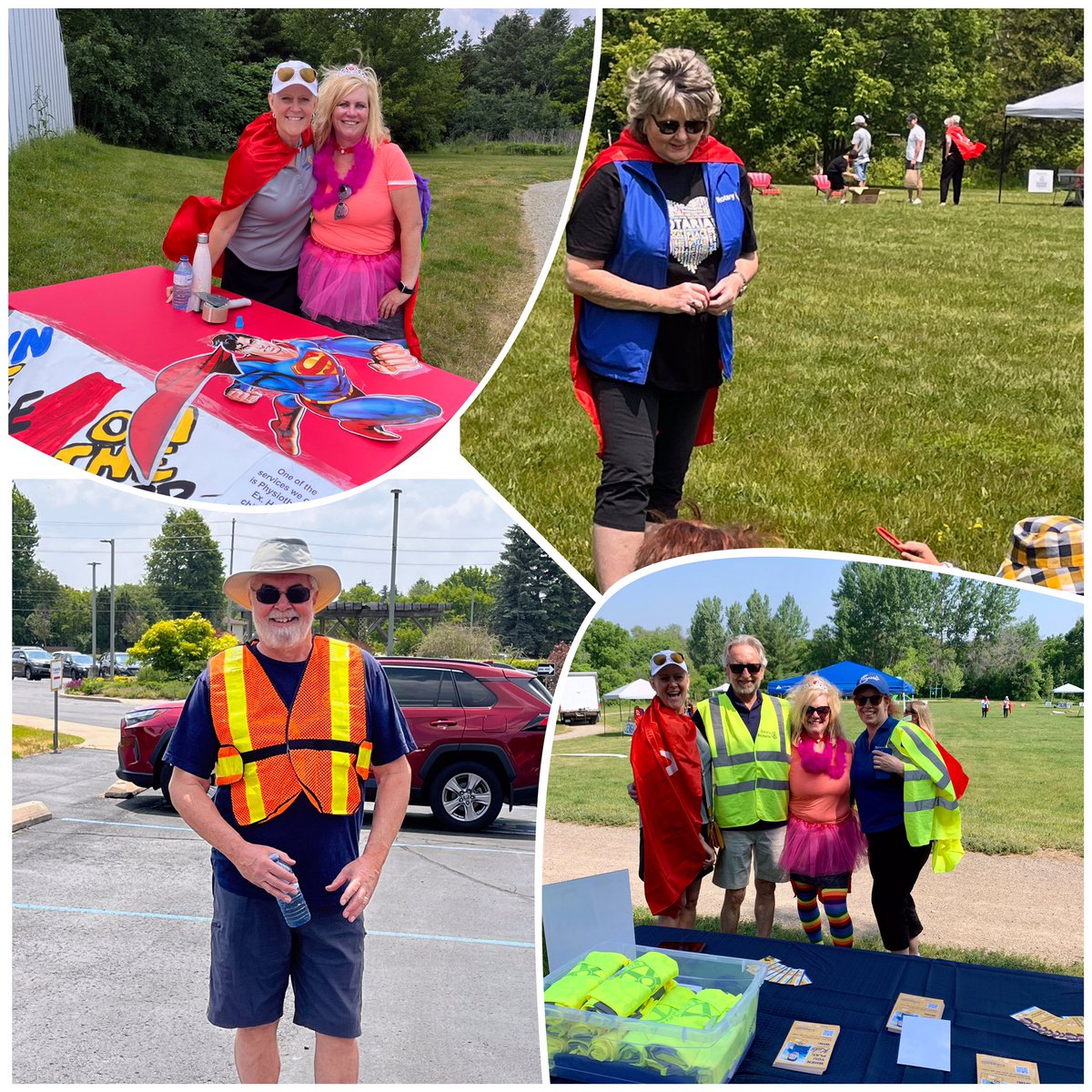 We had s super fantastic day at the super hero super funday for @KidsAbility . So many Rotarians from all the clubs, and many other volunteers- Service Above Self giving back with fun.