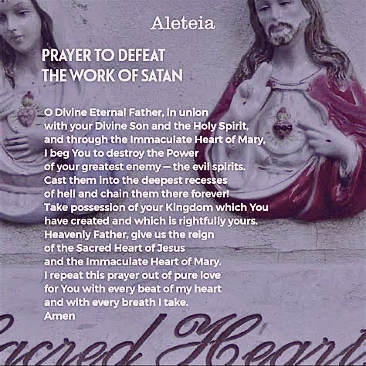 A Prayer to Defeat the Work of satan~
🙏🏻🙏🏻🙏🏻