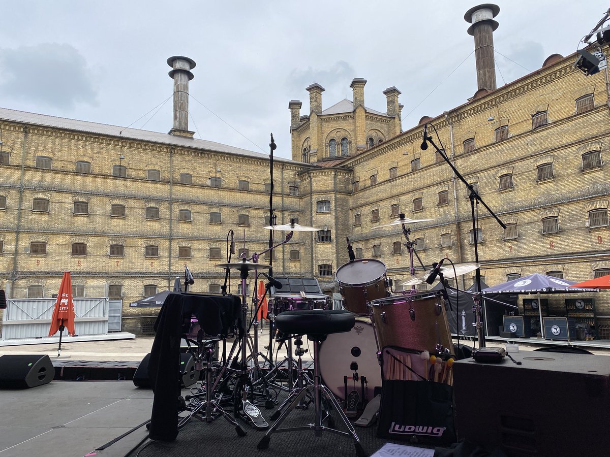 Drum kit in a prison! That’s a first for me. #mybloodyfestival