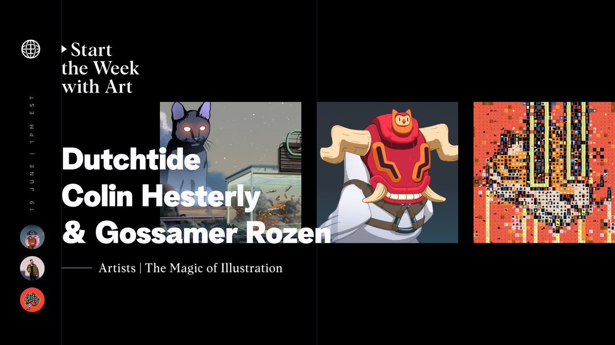 dutchtide's tweet photo. Happy Sunday folks, reminder that I’ll be speaking on @moonbirds The Magic Of Illustration podcast tomorrow 5PM UTC/1PM EST alongside @ColinHesterly and @grelysian.

Don’t miss the chat, it’ll be a breezey time 🌃 https://t.co/t5wSMywJMr