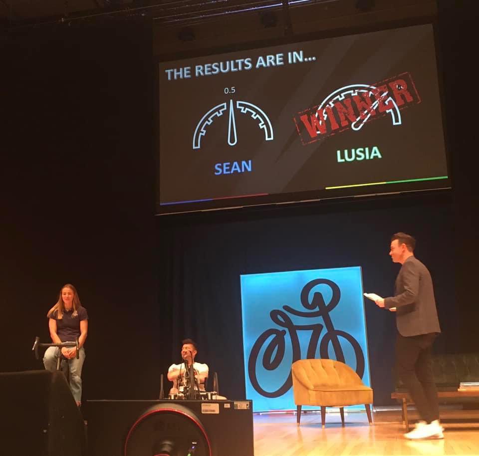 A wonderful morning chatting with <a href="/des_clarke/">Des Clarke</a>  and <a href="/jenniferreoch/">Jennifer Reoch</a> and racing <a href="/SeanBattyTV/">Sean Batty</a> at the <a href="/CyclingWorlds/">2027 UCI Cycling Worlds Haute-Savoie Mont-Blanc</a> orientation training! 
45 days time and Glasgow is gonna be MAGIC 🤩