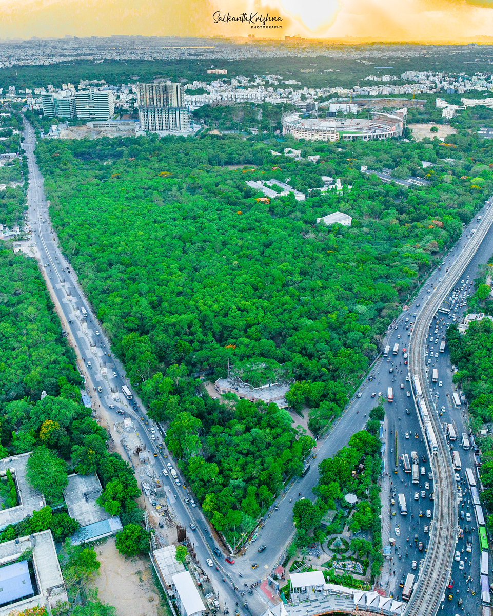 View from Uppal X Road, Hyderabad. @KTRBRS @KonathamDileep @SantoshKumarBRS @GadwalvijayaTRS @HiHyderabad @swachhhyd @Hyderabad1st @DJIGlobal