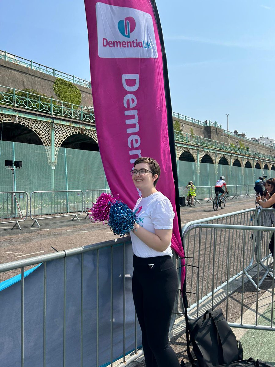DementiaUK's tweet photo. Well done to all of our amazing cyclists who have crossed the finish line at #LondonToBrighton !  #TeamDementiaUK #DoItForDementiaNurses https://t.co/t2NWluoWRn