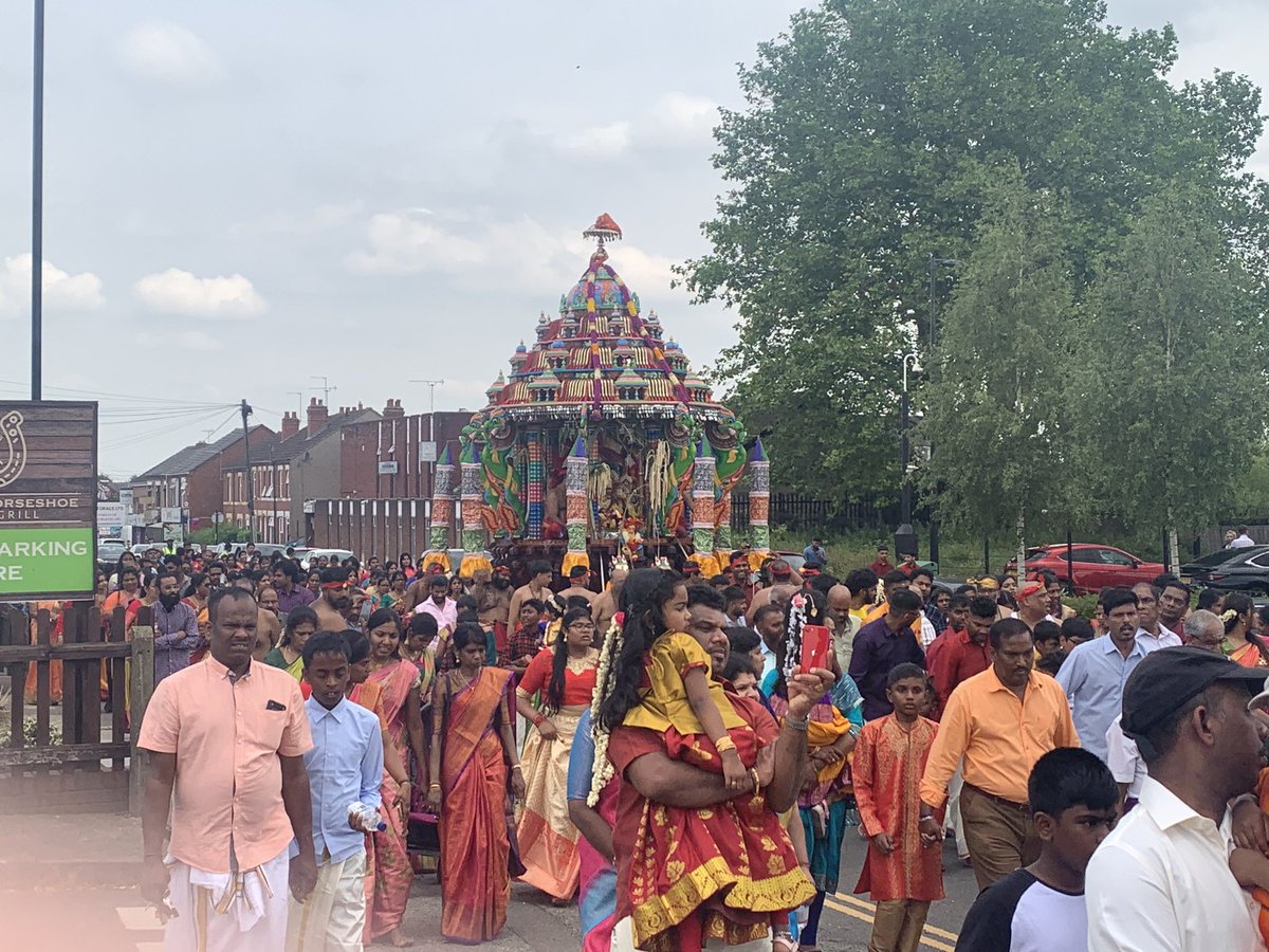 WMFSFoleshill's tweet photo. Happy Rath Yatra to our Hindu Community. Blue Watch were able to see the Chariot Procession as it passed our station this afternoon. #CommunityFireStation https://t.co/tBskBpxshG