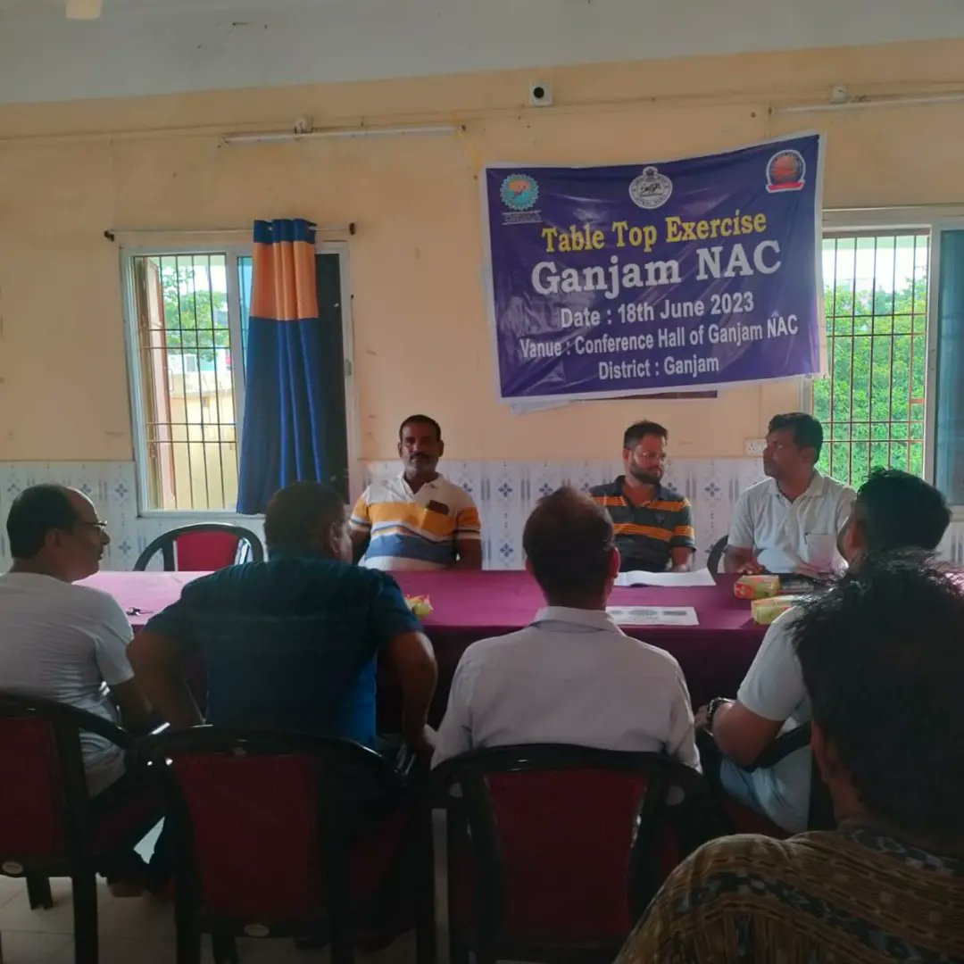 NAC_Ganjam's tweet photo. ULB Level Table Top Exercise for Disaster Preparedness-2023 at Ganjam NAC.
#ResilientOdisha
#OdishaCares
#TableTopExercise2023 https://t.co/09sUFVvQjK